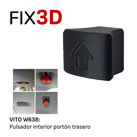 PULSADOR PORTÓN TRASERO  VITO W638 NEGRO